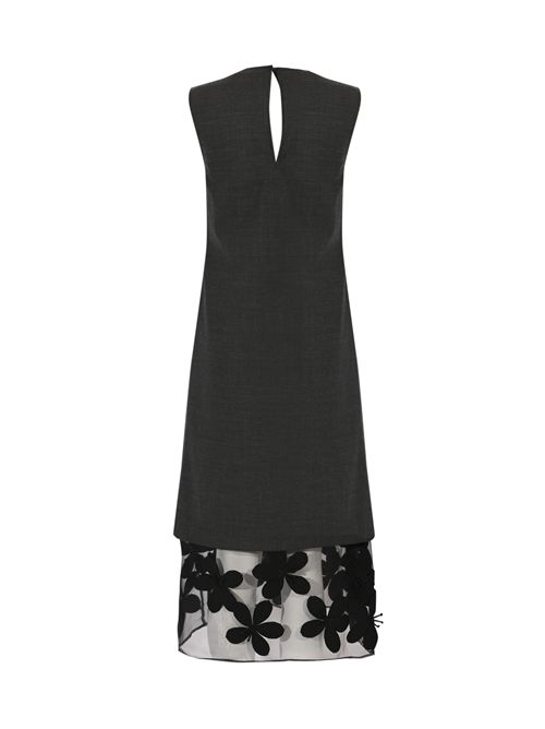 Abito Artemisia in fresco di lana con dettagli in organza Liviana Conti | L5WP26Y49-0